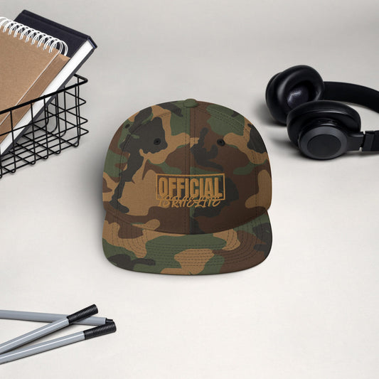 Official Israelite embroidered Camo Snapback Hat