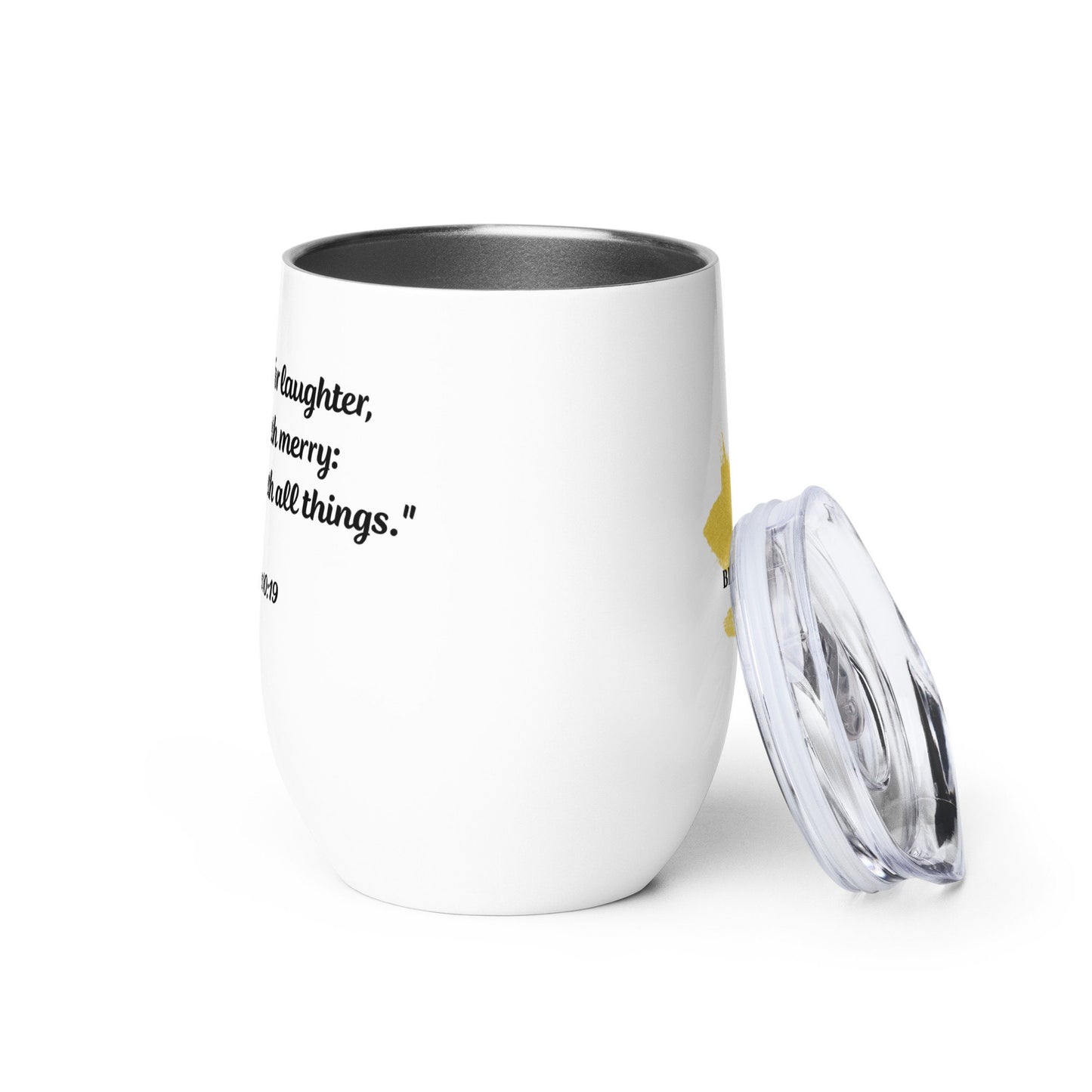 Ecclesiastes 10:19 Scripture Wine tumbler