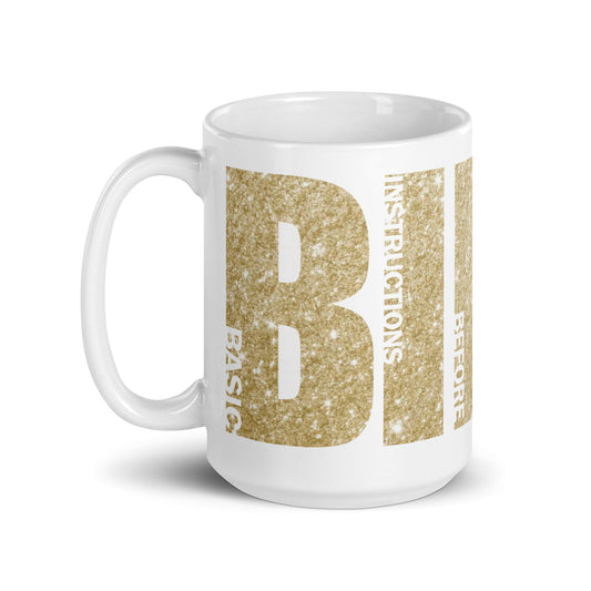 BIble White/Gold glossy mug