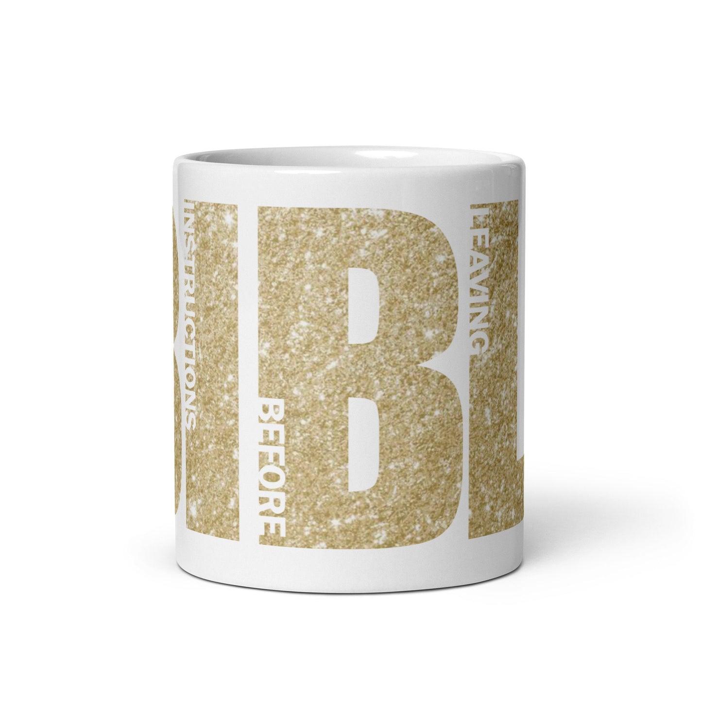 BIble White/Gold glossy mug