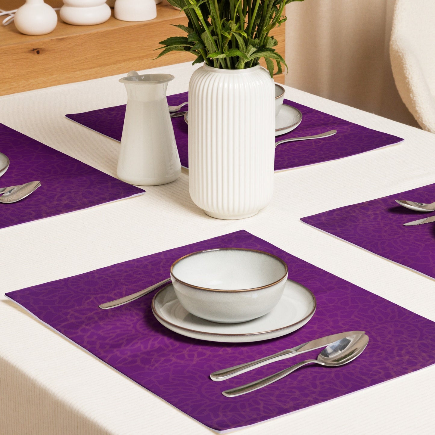 Feast of Dedication Placemat: Purple -Set of 4